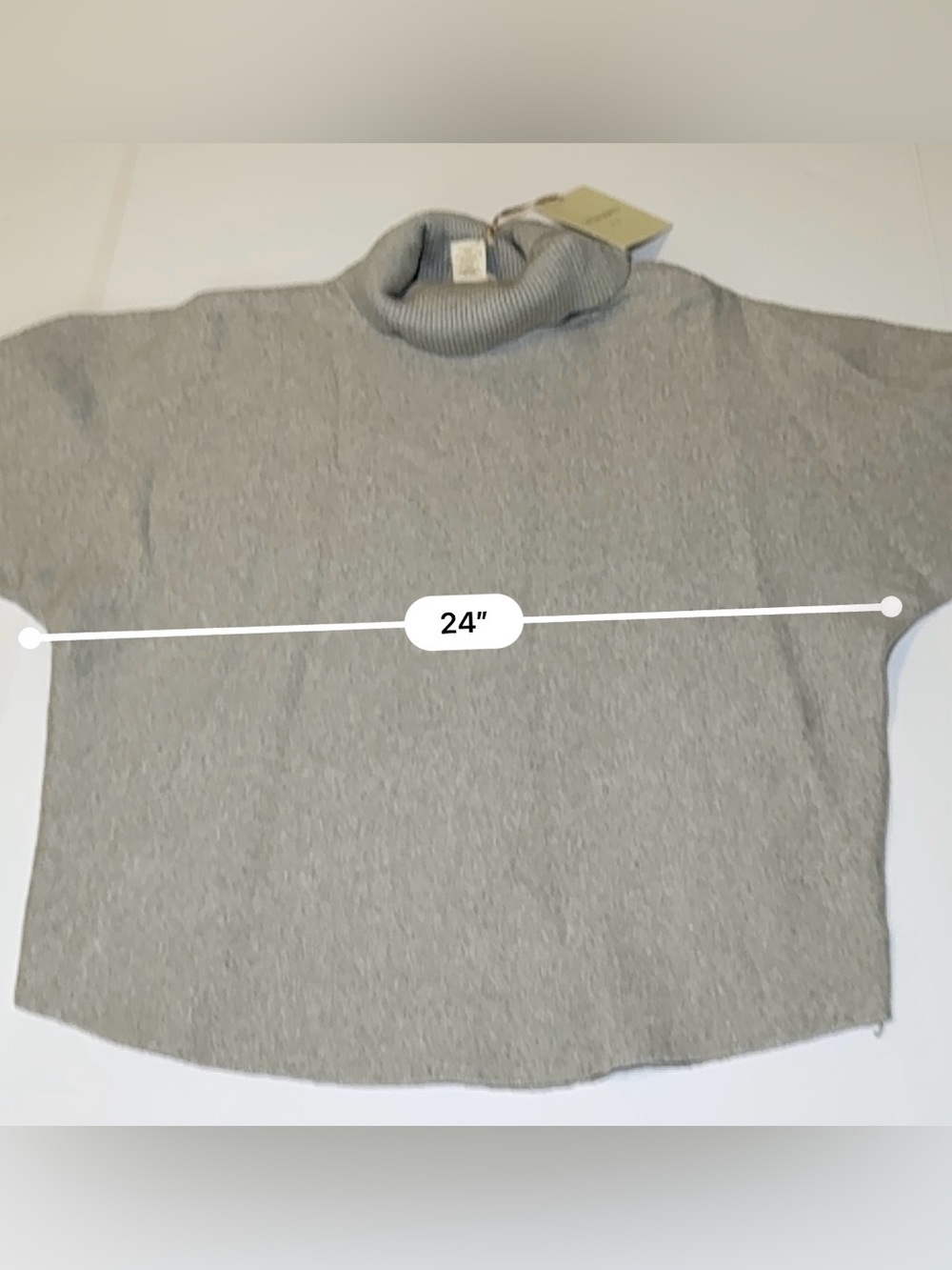 Cynthia Rowley grey turtleneck dolman-sleeve sweater medium - Picture 4 of 12